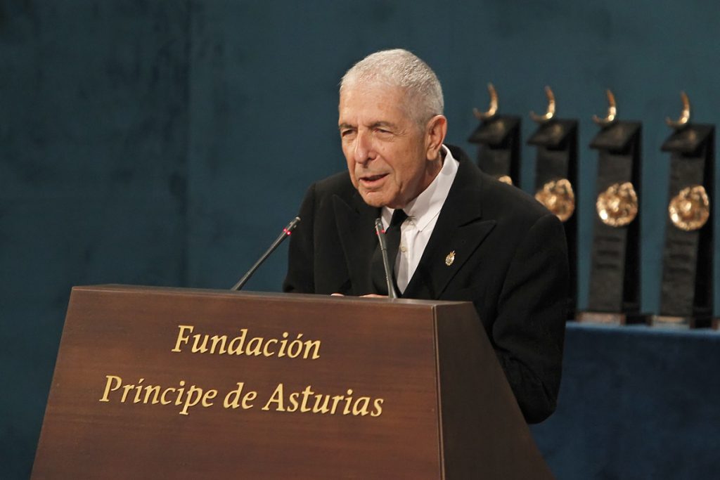 Discours de Leonard Cohen le 21 octobre 2011 au Prince des Asturies