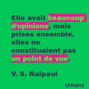 Les opinions ne font pas les points de vue