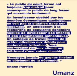 Les gens de court terme Vs les gens de long terme