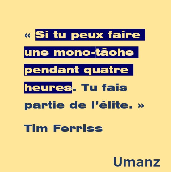 La nouvelle élite est mono-tâche